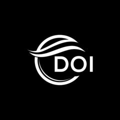 DOI letter logo design on black background. DOI  creative initials letter logo concept. DOI letter design.
