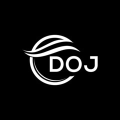 DOJ letter logo design on black background. DOJ  creative initials letter logo concept. DOJ letter design.

