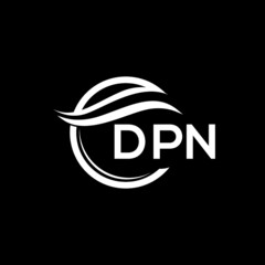 DPN letter logo design on black background. DPN  creative initials letter logo concept. DPN letter design.
