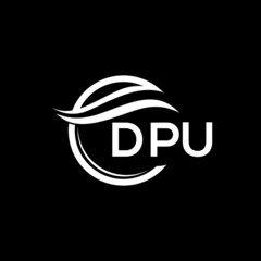 DPU letter logo design on black background. DPU  creative initials letter logo concept. DPU letter design.

