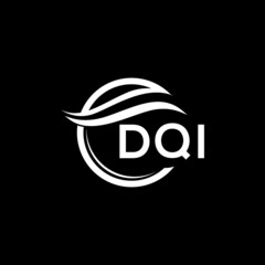 DQI letter logo design on black background. DQI  creative initials letter logo concept. DQI letter design.
