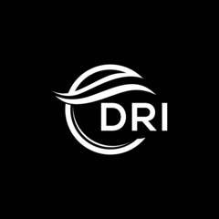 DRI letter logo design on black background. DRI  creative initials letter logo concept. DRI letter design.
