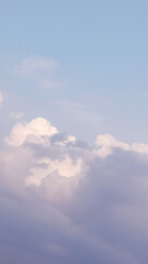 Fototapeta na wymiar Blue sky with cloud background nature, vertical