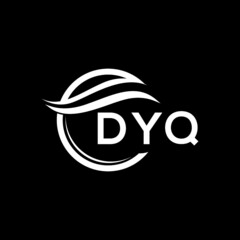DYQ letter logo design on black background. DYQ  creative initials letter logo concept. DYQ letter design.
