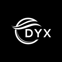 DYX letter logo design on black background. DYX  creative initials letter logo concept. DYX letter design.
