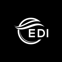 EDI letter logo design on black background. EDI  creative initials letter logo concept. EDI letter design.
