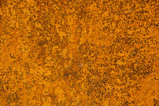 Iron board is rusting yellow.