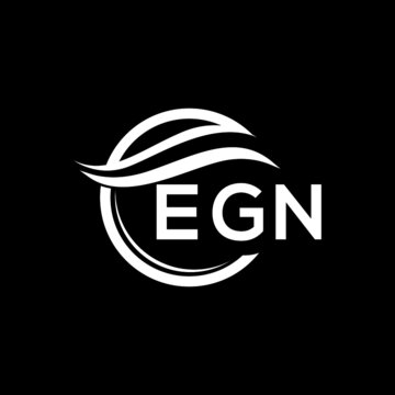 EGN letter logo design on black background. EGN  creative initials letter logo concept. EGN letter design.
