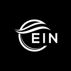 EIN letter logo design on black background. EIN  creative initials letter logo concept. EIN letter design.
