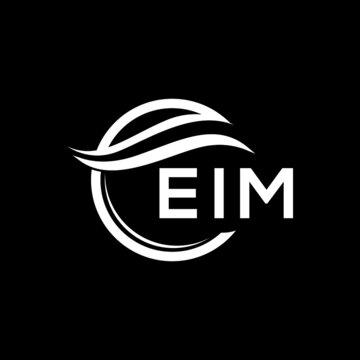 EIM letter logo design on black background. EIM  creative initials letter logo concept. EIM letter design.
