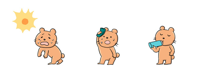 Bear on a hot summer day.