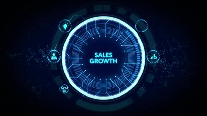 Sales growth, increase sales or business growth concept