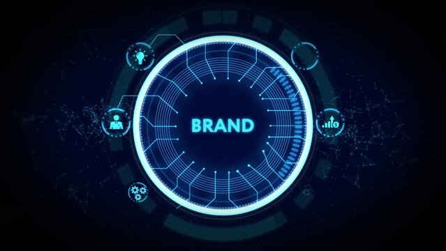 Brand development marketing strategy concept. Business, technology, internet and networking concept