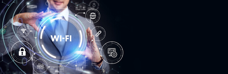 Global Wi-Fi wireless internet technology concept.