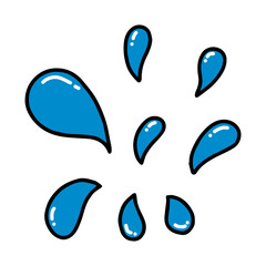 Water drop icon isolated on white background