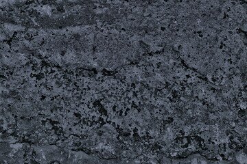 Old rough dark grey concrete wall. Shabby aged gray cement surface texture. Abstract grunge background