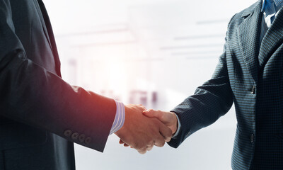 Close-up of the handshake of businessmen.