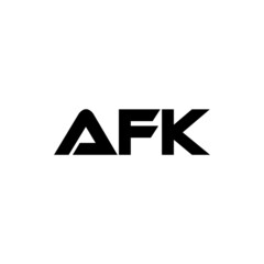 AFK letter logo design with white background in illustrator, vector logo modern alphabet font overlap style. calligraphy designs for logo, Poster, Invitation, etc.