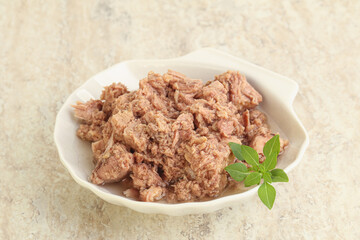 Canned tuna fish for salad