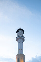 Mosque minaret with sky background