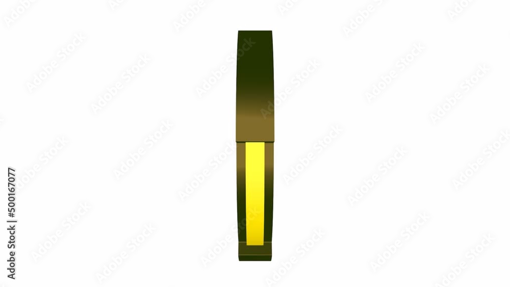 Poster rotating 3d sign of radioactive danger. rendering animation.