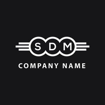 SDM letter logo design on black background. SDM  creative initials letter logo concept. SDM letter design.