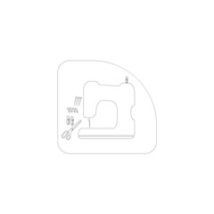 sewing machine icon image vector illustration