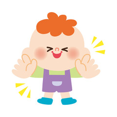 元気な男の子のイラスト