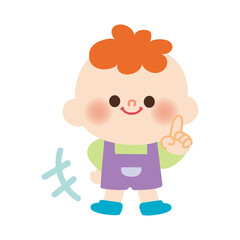 理解する男の子のイラスト