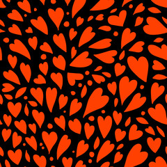 Fototapeta na wymiar Valentine background, heart shapes. Love seamless pattern for your design