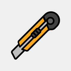 Cutter icon in filled line style, use for website mobile app presentation