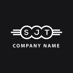 SJT letter logo design on black background. SJT  creative initials letter logo concept. SJT letter design.
