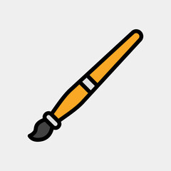 Brush icon in filled line style, use for website mobile app presentation