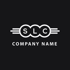 SLC letter logo design on black background. SLC  creative initials letter logo concept. SLC letter design.
