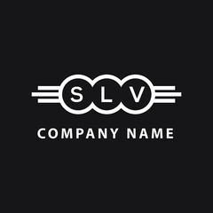 SLV letter logo design on black background. SLV  creative initials letter logo concept. SLV letter design.
