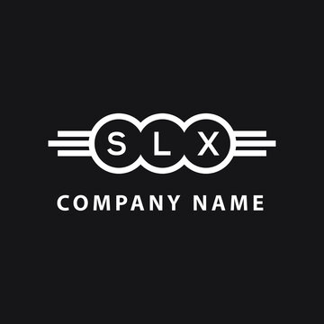 SLX letter logo design on black background. SLX  creative initials letter logo concept. SLX letter design.
