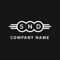 SND letter logo design on black background. SND  creative initials letter logo concept. SND letter design.
