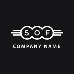 SOF letter logo design on black background. SOF  creative initials letter logo concept. SOF letter design.