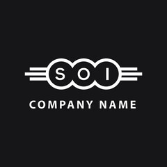 SOI letter logo design on black background. SOI creative initials letter logo concept. SOI letter design. 