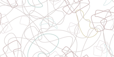 Chaotic Simple Seamless Pattern Textile One Line
