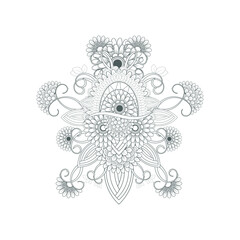 Decorative Doodle flowers in black and white for coloring page, cover, wedding invitation, greeting card, wall art and wallpaper. Hand drawn sketch for adult anti stress coloring page.-vector 