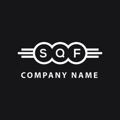 SQF letter logo design on black background. SQF  creative initials letter logo concept. SQF letter design.