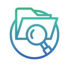 Folder Search , Search gradient icon.