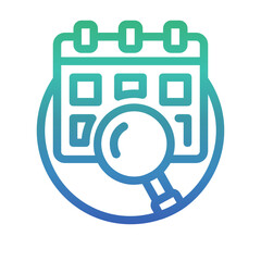 Calendar Search , Search gradient icon.