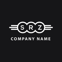 SRZ letter logo design on black background. SRZ  creative initials letter logo concept. SRZ letter design.

