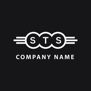 STS letter logo design on black background. STS  creative initials letter logo concept. STS letter design.
