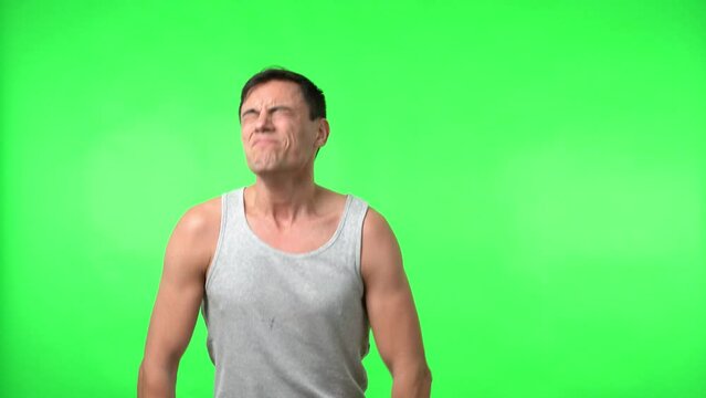 Runner in activewear fainting after intense training