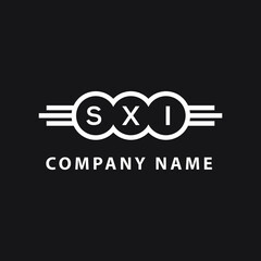 SXI letter logo design on black background. SXI creative initials letter logo concept. SXI letter design. 