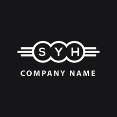 SYH letter logo design on black background. SYH creative initials letter logo concept. SYH letter design. 