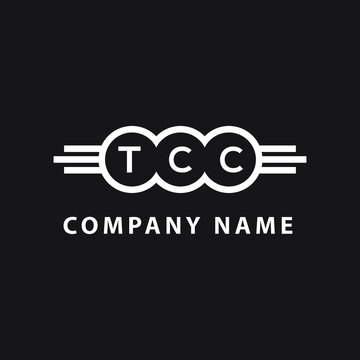 TCC letter logo design on black background. TCC  creative initials letter logo concept. TCC letter design.